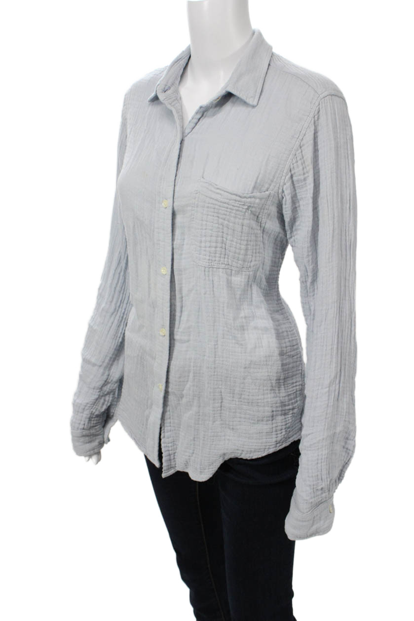 Felicite Womens Basic Button-Up Collared Long Sle… - image 2