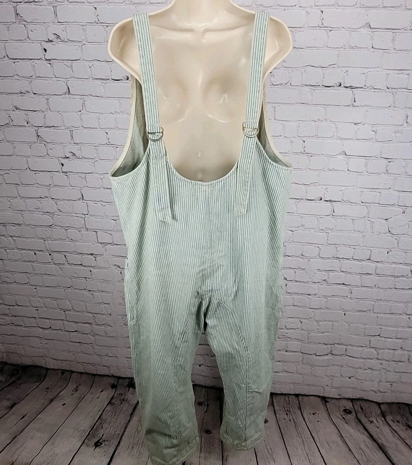 Mono We The Free Azul 100% Algodón Denim Rayas Mono Free People Grande L Foto 2 de 4