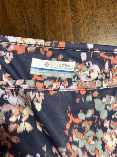 Columbia PFG Women’s Freezer III Dress Plus Size 3X NWT Omni-shade Blue Floral - Picture 3 of 6
