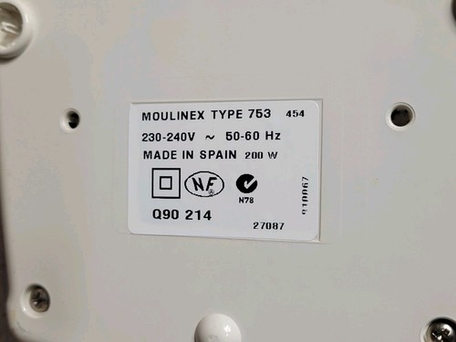 Exprimidor Extractor de Jugos Centrífugo Moulinex Vintage Modelo 753 Excelente Estado  - Imagen 8 de 23