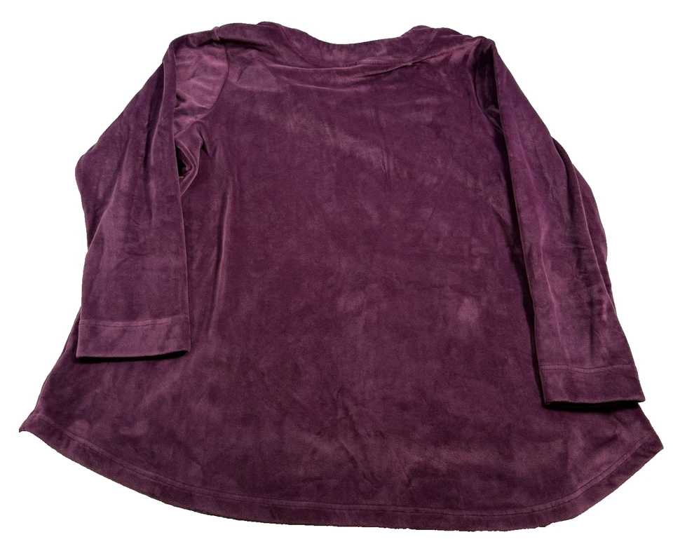 Conjunto de pijama de 2 piezas Natori de terciopelo púrpura para mujer talla L Foto 3 de 4