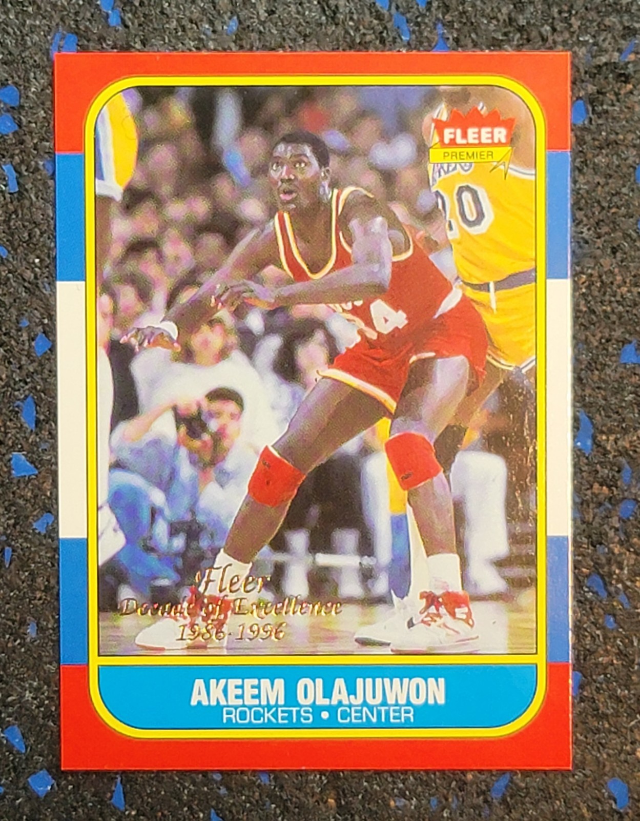 1996-97 FLEER  BASKETBALL AKEEM OLAJUWON DECADE OF EXCELLENCE #14