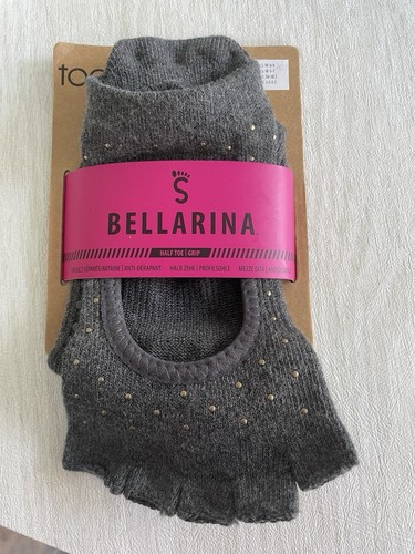 ToeSox Bellarina Half Toe Low Grip Socks Yoga Pilates Organic CottonGlam Size S
