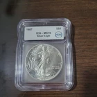 1987 Silver American Eagle ICG MS70 .999