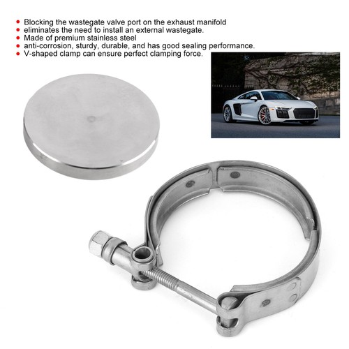 Wastegate Block Off V‑shaped Clamp Wastegate Flange For 1.7in/1.8in V‑Band - Picture 16 of 24