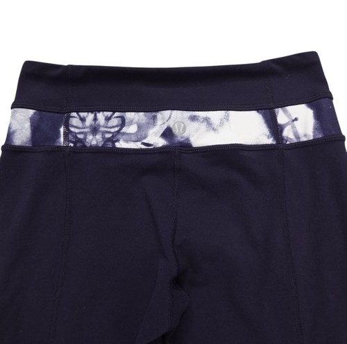 Lululemon Pants Womens 2 Blue Groove Flare Athletic Gym Tie Dye Waistband - Picture 5 of 14