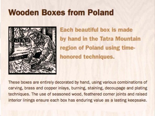 Butterfly Box Handmade Wood Keepsake Jewelry Chest w/ Lock and Key, Poland - Picture 7 of 7