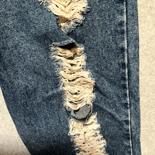 Bill Blass Vintage 80s Mum Jeans Sz 8 26in Pleat Front Distressed Hong Kong Mom - Picture 3 of 9
