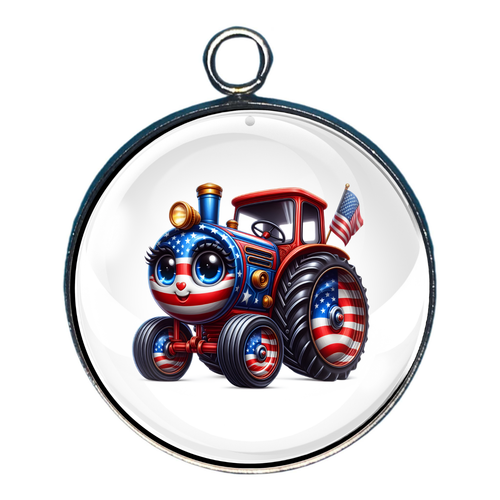 American Patriotism Glass Cabochon Charms - Bild 9 von 23