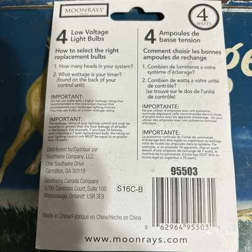 4 Pack Moonrays Low Voltage Light Bulbs 12 V 4 W 95503 - Picture 2 of 3