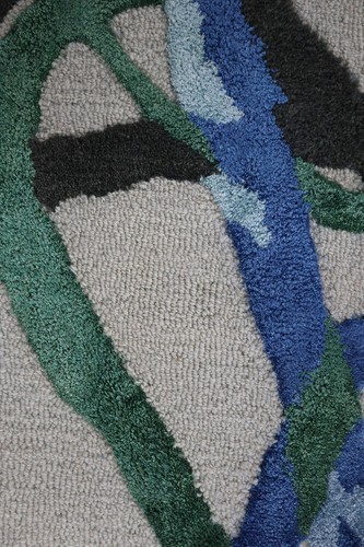 Alfombra moderna abstracta mechón a mano corte en bucle alta baja textura baja textura lana y seda de bambú - MD01 - Imagen 8 de 8