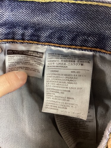 Levi’s 505 Jeans Herren 34" x 27" Blau Denim Distressed Destroyed Löcher - Bild 15 von 17