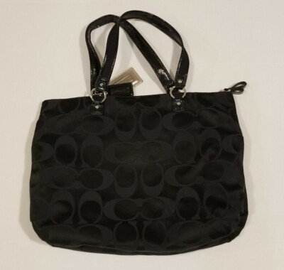 トートバッグ Coach Canvas Tote Bag Coach Zip Top Tote In Signature Canvas With Horse And Sleigh