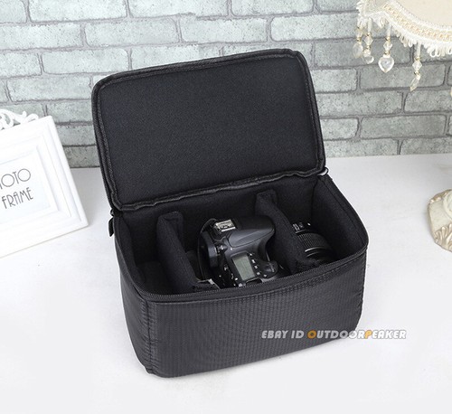 Small Waterproof DSLR Camera Bag Insert Case Partition For Canon Nikon Sony Lens - Picture 4 of 37