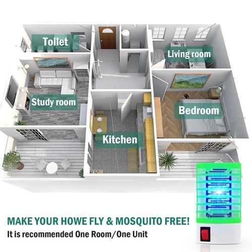 Electric Mosquito Killer Lamp Bug Insect Zapper Night Light LED Repellent Trap - Picture 31 of 68