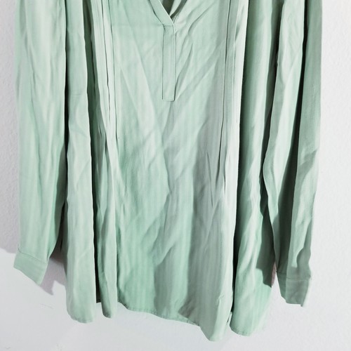 J Jill Tunic Top Blouse NWT Womens Medium Green Long Sleeve Pullover Lagenlook - Picture 4 of 10