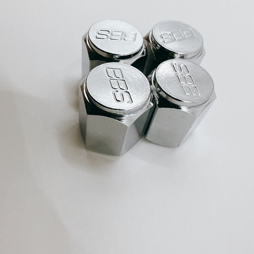 BBS Air Valve Caps Japanese Genuine Repair Parts Set of 4 Silver P5615011 - Picture 13 of 23