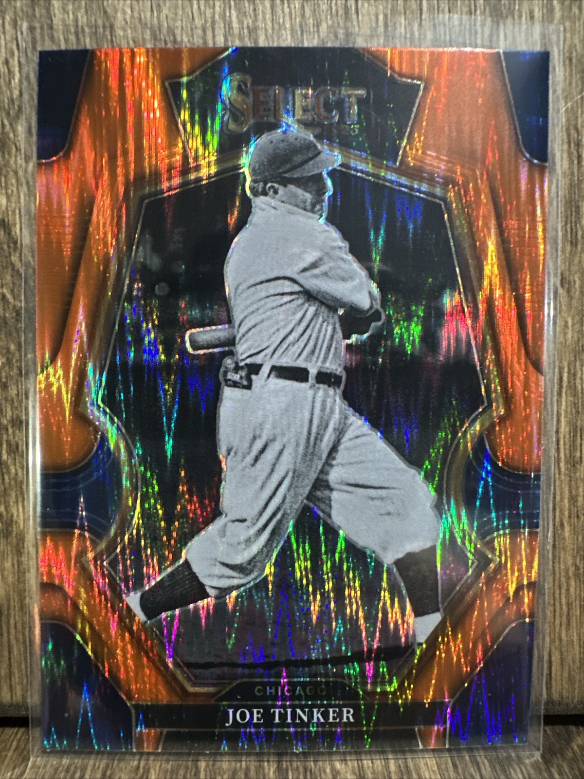2023 Panini Select Joe Tinker #158 Orange Flash Prizm Premier Level Chicago Cubs