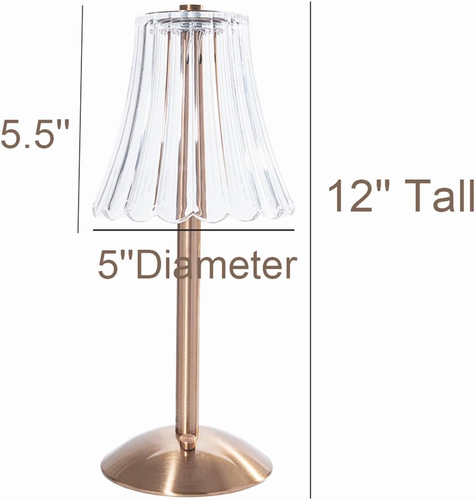 Cordless Table Lamps for Home,Table,Dining Room, Gold Rechargeable Lamps, USB Ch - Picture 6 of 12