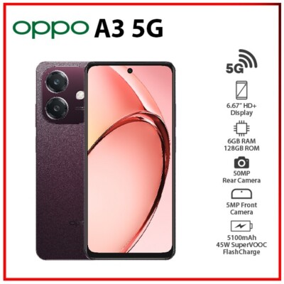 New) OPPO A3 5G 6GB+128GB RED Unlocked Dual SIM Global