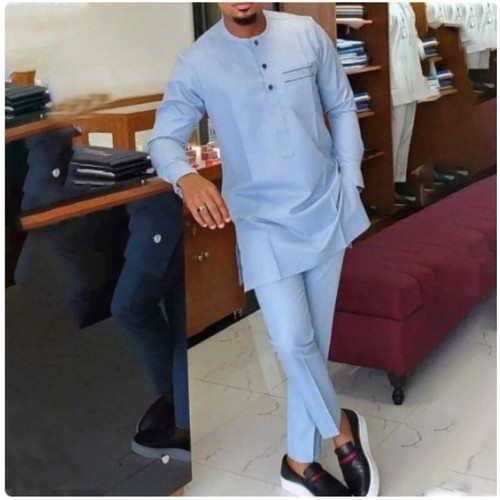 Men's African Ethnic Style Embroidery Casual Holiday Wedding 2-piece Suit Suit - Picture 11 of 13
