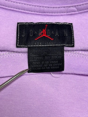 Air Jordan Jumpman Girls Size XL Lilac Purple Crewneck Fleece Sweatshirt New - Picture 4 of 7