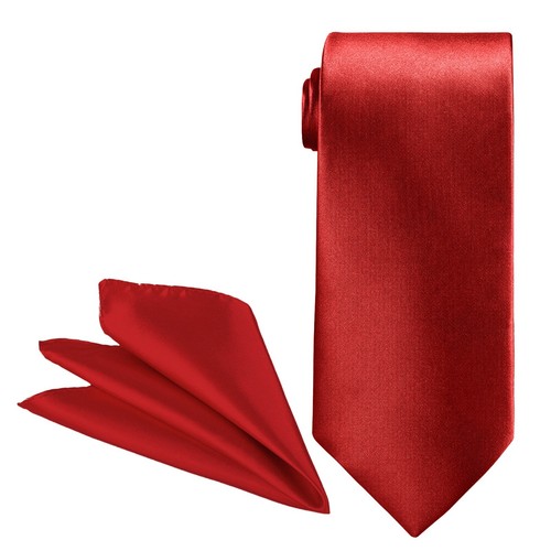 Pocket Square Handkerchief with Matching Neck Tie 2pcs Set Wedding Party Events - Picture 34 of 129