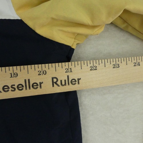 Jack & Jones Jacket Mens Large Blue Yellow Bomber Hooded Water Repellent Zip - Picture 9 of 17