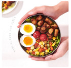 1 Piece Colorful Bowl Stainless Steel Double Layer Noodle Heat Rice Insulation