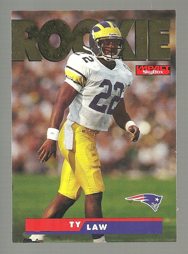 1995 Skybox Impact - Ty Law #187 (RC)