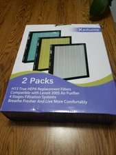 2 PACK Vital 200S Pet Allergy Replacement Filters for LEVOIT Vital 200S Yellow