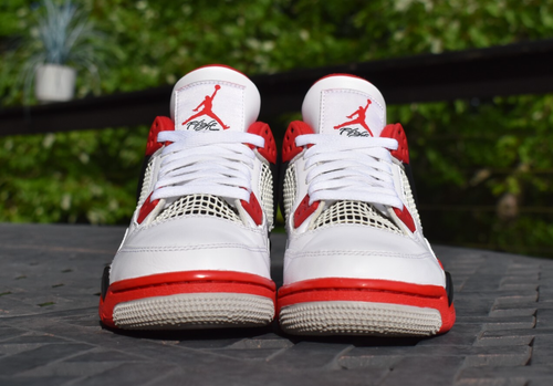 Nike Air Jordan 4 Retro GS 'Fire Red' 2020 408452-160 juvenil talla 4,5 años - Imagen 2 de 10