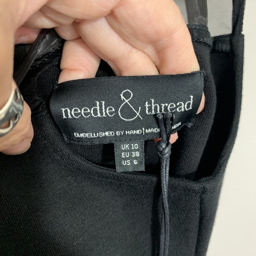 Needle & Thread schwarzes Jet Kleid mit verziertem Ausschnitt Tüll Gr. US 6 neu mit Etikett - Bild 8 von 10