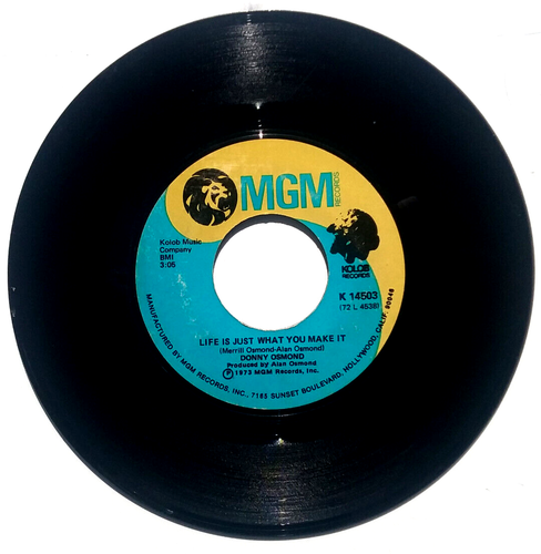 Donny Osmond – The Twelfth Of Never / Life Is Just What - Vinyl 45rpm MGM K14503 - Picture 4 of 5