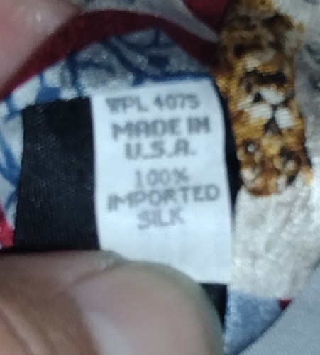 Endangered Species 100% Silk Tie "Jaguar-Tiger" Made In USA - Picture 4 of 4