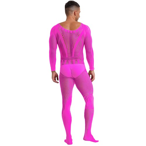 Sexy Mono Para Hombres Transparente Body Camisón Bodystocking Red Ropa de dormir - Imagen 32 de 58