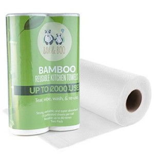 2 X Reusable Bamboo Kitchen Towel Roll Washable Natural Absorbent Image Is Loading 2 X Reusable Bamboo Kitchen Towel Roll Washable