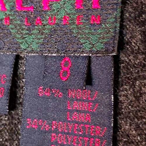 Falda Vintage Años 90 RALPH Ralph Lauren Talla 8 Gris Acampanado Sesgo Corte Mezcla de Lana - Imagen 10 de 12