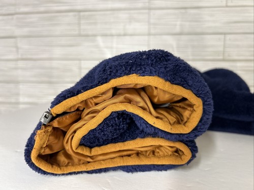 Abrigo polar Tommy Bahama Sherpa azul y marrón cremallera completa para niños talla XS 4, 3-4 años - Imagen 9 de 10