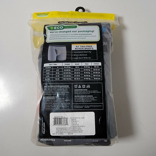 Boys' Fruit of the Loom cool zone fly boxer briefs 6 pack Large 14/16 From 2019 - Picture 2 of 6