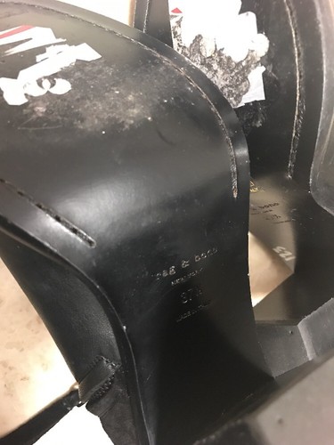 Rag & Bone "Mabel" schwarzer Leder Wildleder Peeptoe Bootie Größe 37,5 NEU 495 $ - Bild 9 von 11