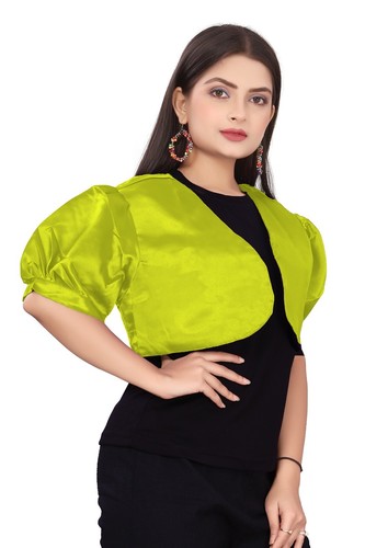 Satin Cropped Bolero Koti Kurzarm Damen Bolero Cardigan Bolero Jacke S109 - Bild 210 von 210