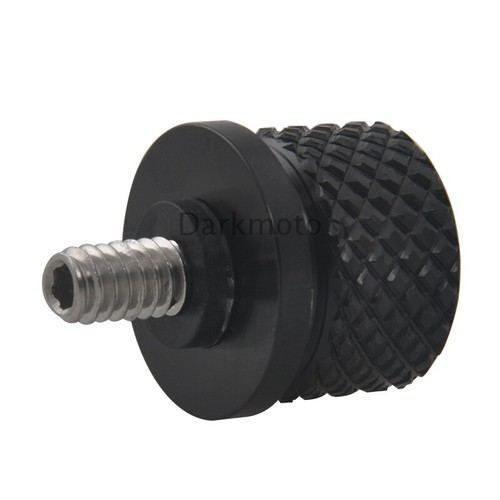 American Flag Polished Rear Seat Bolt Stars and Stripes Black 6mm Knurl Thread - Picture 7 of 12