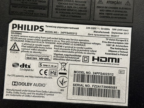 Carte mère pour TV Philips 24PFS4022/12 - Imagen 2 de 2