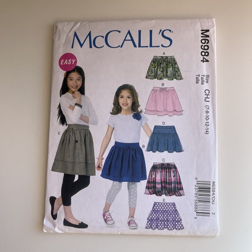 McCalls M6984 Skirts Girls Sewing Patterns Size 7 8 10 12 14 2016 Rare UNCUT BN - Picture 8 of 8