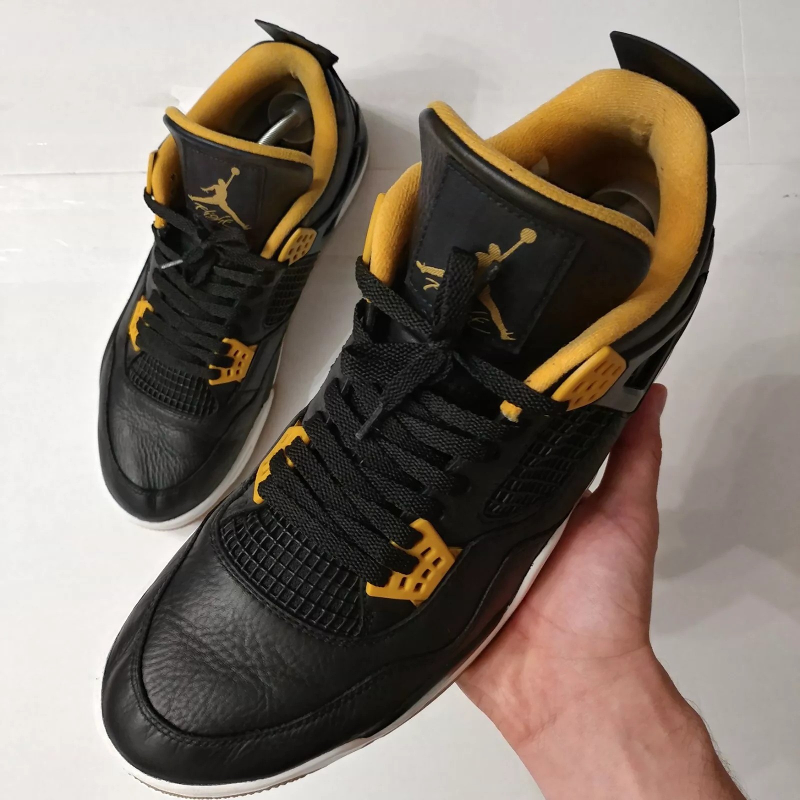 Nike air jordan 4 iv retro - - schwarz - retro gelb männer größe 13 Nike air jordan 4 iv retro - - schwarz - retro gelb männer größe 13