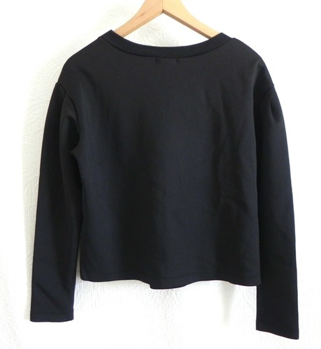 Ladakh Semi-Crop Top Tiger Embroidery Trim Long Sleeve Pullover Size L - Picture 5 of 7