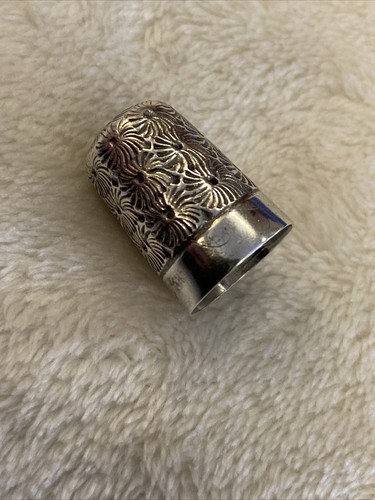 Birmingham Hallmark 1902 H. FOWLER / H.F SOLID STERLING SILVER THIMBLE - Picture 10 of 12