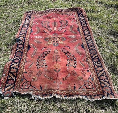 Circa 1915-1920 Rare OLD Antique Sarouk Rugs Carpet Hand Made Rugs NY Pickup OK - Picture 11 of 19