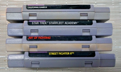 Lot SNES Games (4) Art Fighting, Streetfighter II, Star Trek, California Games 2 - Picture 14 of 14